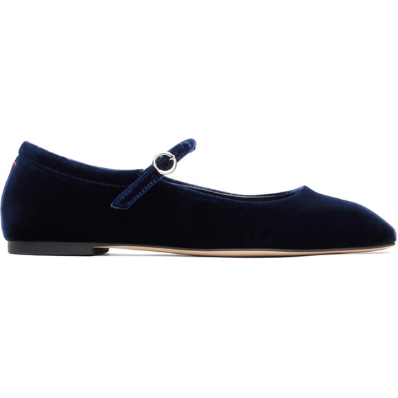 AEYDE Navy Uma Velvet Mary-Jane Ballerina Flats. Sz: EU39/US 8.0 - Picture 3 of 12